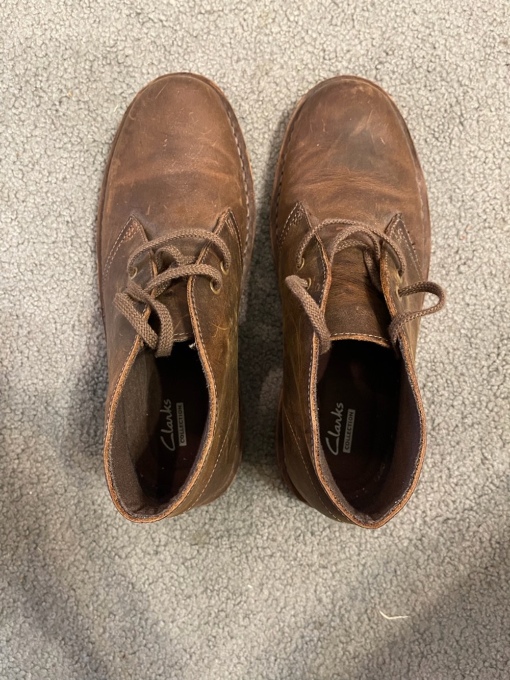 Clarks Men’s Brown Leather Desert Chukka Boots